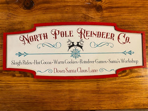 North Pole Reindeer Co. Sign- SVG file
