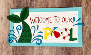 Welcome to Our Pool Sign SVG